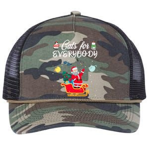 Cats For Everybody Christmas Cat Santa Claus Sleigh Lover Meaningful Gift Retro Rope Trucker Hat Cap