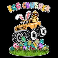 Cute Funny Easter Egg Crusher Baby Chick Monster Truck Flatbill Hat