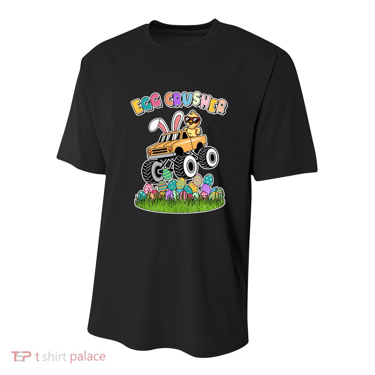 Cute Funny Easter Egg Crusher Baby Chick Monster Truck Youth Performance Sprint T-Shirt
