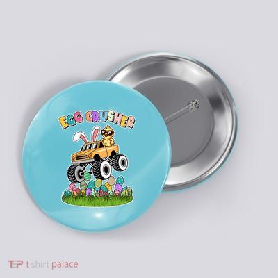 Cute Funny Easter Egg Crusher Baby Chick Monster Truck Button
