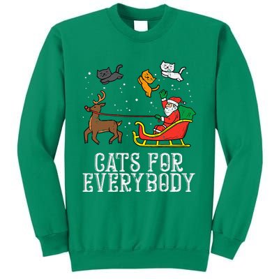 Cats For Everybody Christmas Cat Funny Xmas Santa Sweatshirt