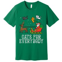 Cats For Everybody Christmas Cat Funny Xmas Santa Premium T-Shirt