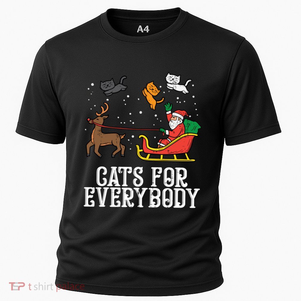 Cats For Everybody Christmas Cute Cat Lover Xmas Pajamas Gift Performance Shirt