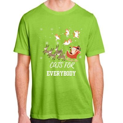 Cats For Everybody Xmas Christmas Funny Santa Gift Adult ChromaSoft Performance T-Shirt