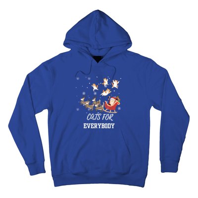 Cats For Everybody Xmas Christmas Funny Santa Gift Hoodie