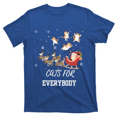 Cats For Everybody Xmas Christmas Funny Santa Gift T-Shirt