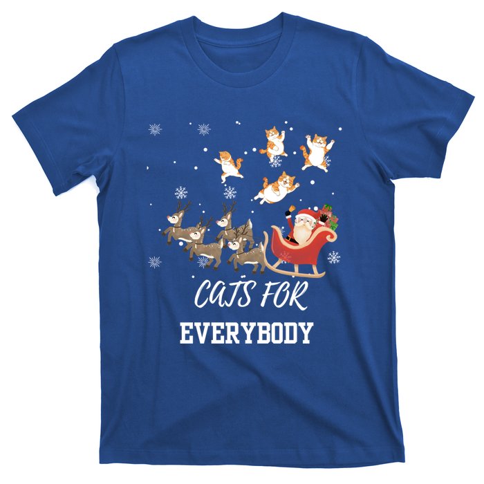 Cats For Everybody Xmas Christmas Funny Santa Gift T-Shirt