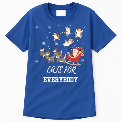 Cats For Everybody Xmas Christmas Funny Santa Gift Tall T-Shirt