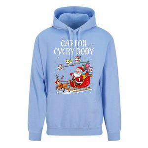 Cats For Everybody Christmas Cat Funny Xmassanta Unisex Surf Hoodie