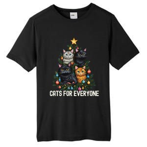 Cats For Everybody Christmas Tree Gift Tall Fusion ChromaSoft Performance T-Shirt