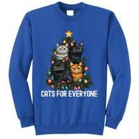 Cats For Everybody Christmas Tree Gift Sweatshirt