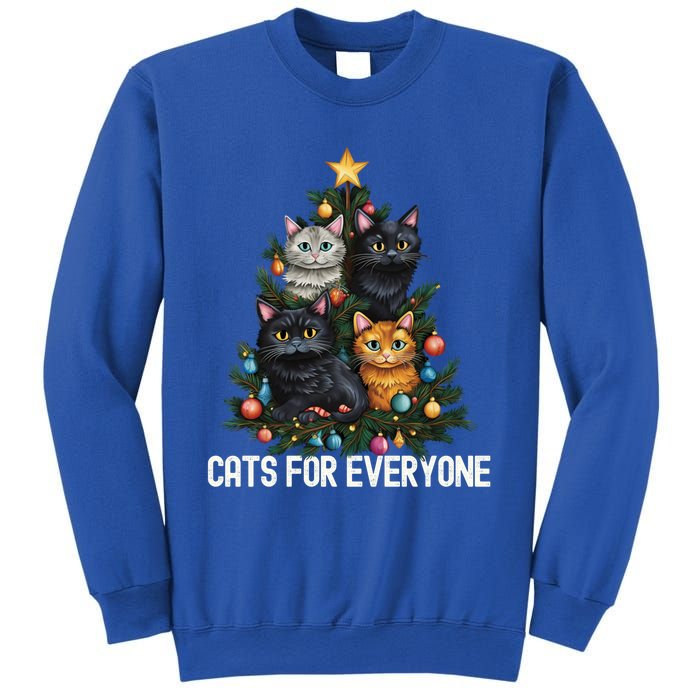 Cats For Everybody Christmas Tree Gift Sweatshirt