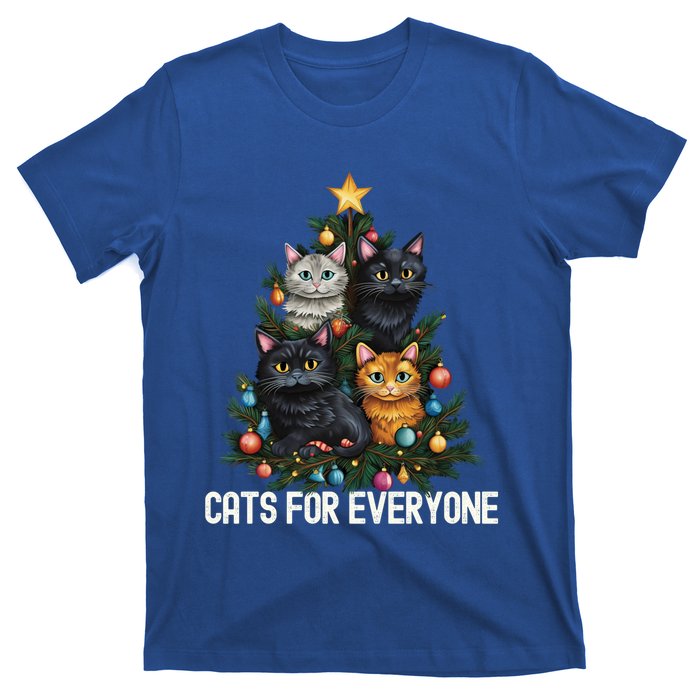 Cats For Everybody Christmas Tree Gift T-Shirt