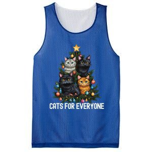 Cats For Everybody Christmas Tree Gift Mesh Reversible Basketball Jersey Tank