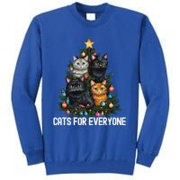 Cats For Everybody Christmas Tree Gift Tall Sweatshirt