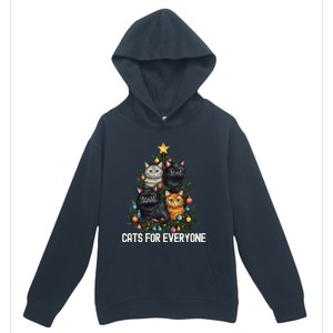 Cats For Everybody Christmas Tree Gift Urban Pullover Hoodie