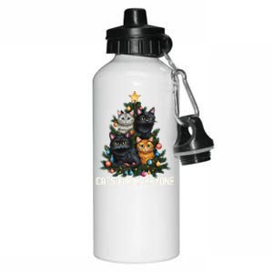 Cats For Everybody Christmas Tree Gift Aluminum Water Bottle