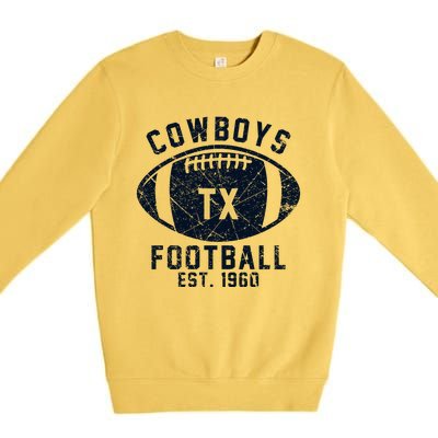 Cowboys Football Est 1960 Premium Crewneck Sweatshirt