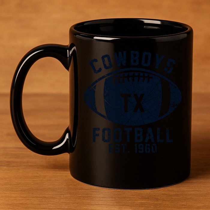 Cowboys Football Est 1960 11oz C Handle Ceramic Mug