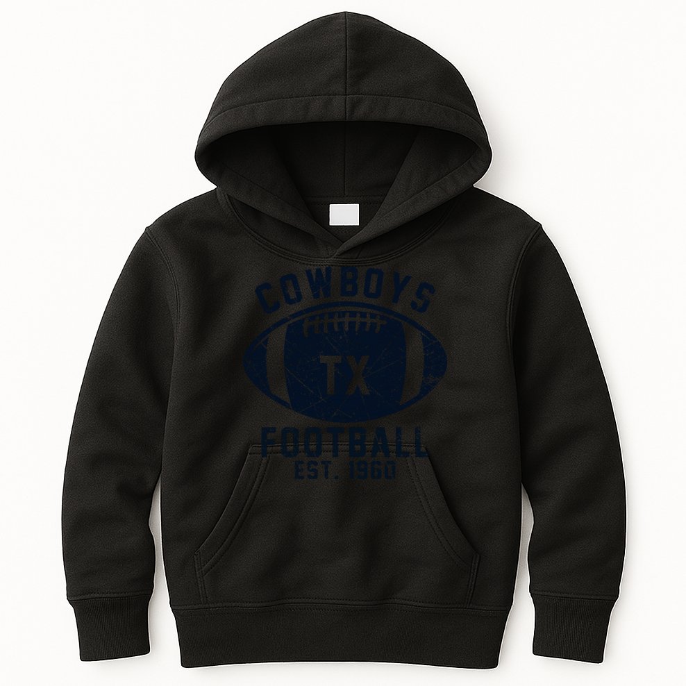 Cowboys Football Est 1960 Kids Hoodie