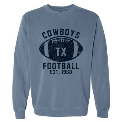 Cowboys Football Est 1960 Garment-Dyed Sweatshirt