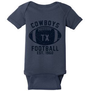 Cowboys Football Est 1960 Baby Bodysuit