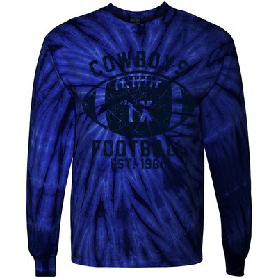 Cowboys Football Est 1960 Tie-Dye Long Sleeve Shirt