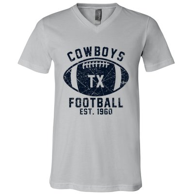 Cowboys Football Est 1960 V-Neck T-Shirt