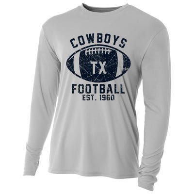 Cowboys Football Est 1960 Cooling Performance Long Sleeve Crew