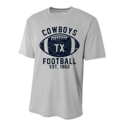 Cowboys Football Est 1960 Performance Sprint T-Shirt