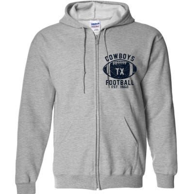 Cowboys Football Est 1960 Full Zip Hoodie