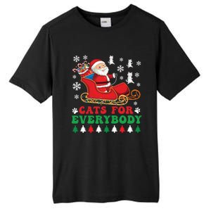 Cats For Everybody Funny Christmas Santa Cat Lovers Great Gift Tall Fusion ChromaSoft Performance T-Shirt