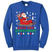 Cats For Everybody Funny Christmas Santa Cat Lovers Great Gift Sweatshirt