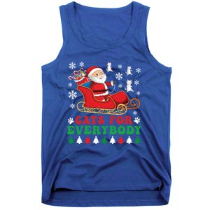 Cats For Everybody Funny Christmas Santa Cat Lovers Great Gift Tank Top