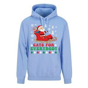 Cats For Everybody Funny Christmas Santa Cat Lovers Great Gift Unisex Surf Hoodie