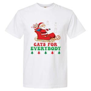 Cats For Everybody Funny Christmas Santa Cat Lovers Great Gift Garment-Dyed Heavyweight T-Shirt