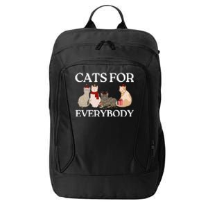 Cats For Everybody Santa Hat Kitties Merry Christmas Costume Gift City Backpack