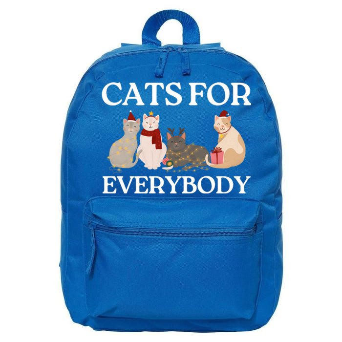 Cats For Everybody Santa Hat Kitties Merry Christmas Costume Gift 16 in Basic Backpack