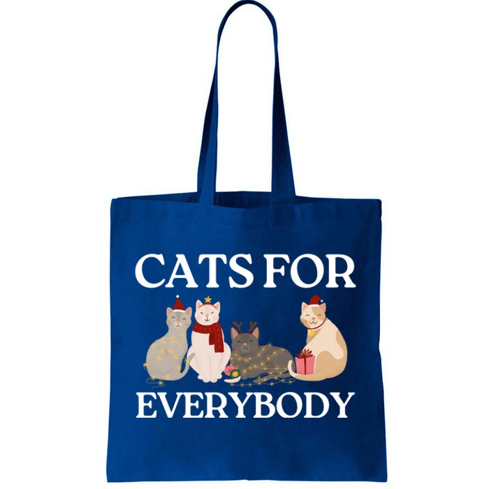 Cats For Everybody Santa Hat Kitties Merry Christmas Costume Gift Tote Bag