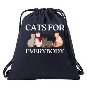 Cats For Everybody Santa Hat Kitties Merry Christmas Costume Gift Drawstring Bag