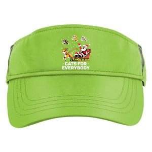 Cats For Everybody Funny Christmas Cat Xmas Women Santa Adult Drive Performance Visor