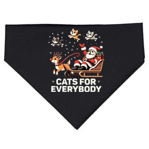 Cats For Everybody Funny Christmas Cat Xmas Santa USA-Made Doggie Bandana