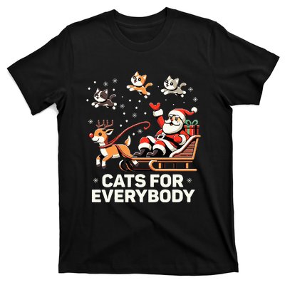 Cats For Everybody Funny Christmas Cat Xmas Santa T-Shirt