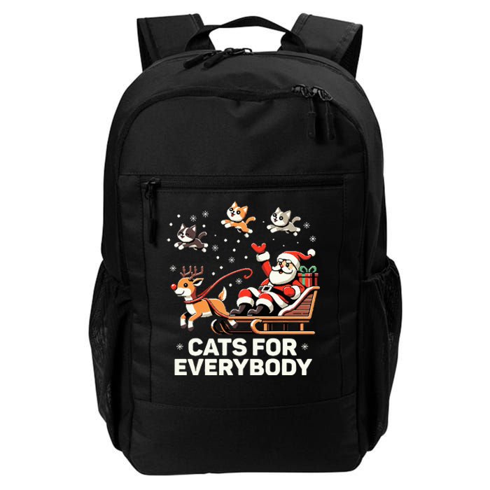 Cats For Everybody Funny Christmas Cat Xmas Santa Daily Commute Backpack