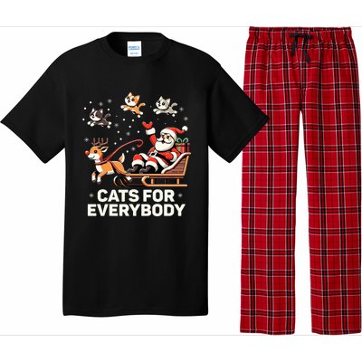 Cats For Everybody Funny Christmas Cat Xmas Santa Pajama Set