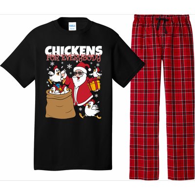 Chickens For Everybody Funny Santa Christmas Chicken Pajama Set