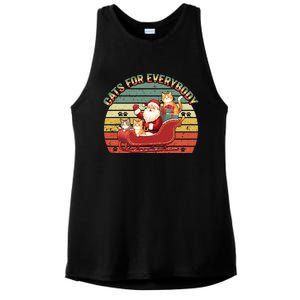 Cats For Everybody Santa Christmas Cat Lovers Gift Ladies PosiCharge Tri-Blend Wicking Tank