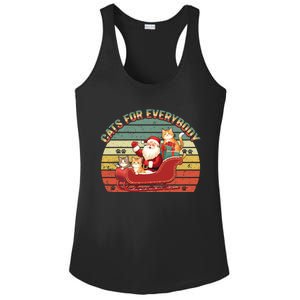 Cats For Everybody Santa Christmas Cat Lovers Gift Ladies PosiCharge Competitor Racerback Tank