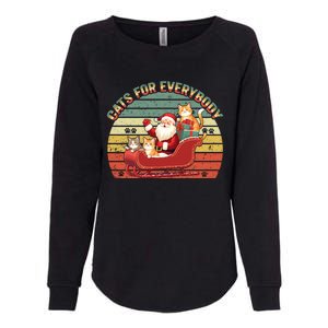 Cats For Everybody Santa Christmas Cat Lovers Gift Womens California Wash Sweatshirt