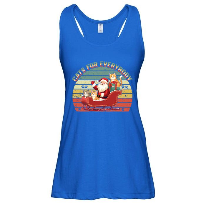 Cats For Everybody Santa Christmas Cat Lovers Gift Ladies Essential Flowy Tank